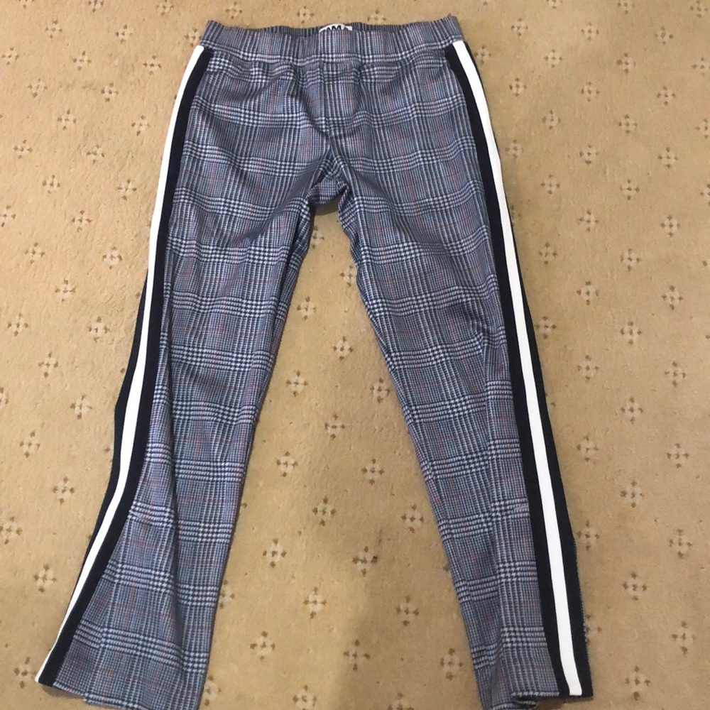 Glen plaid with track stripe